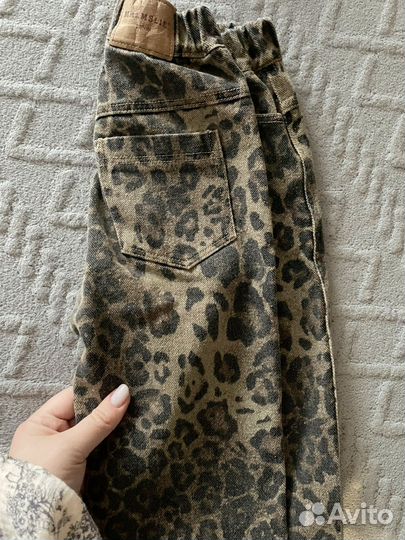 Джинсы леопард