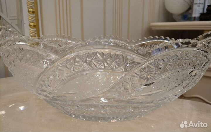 Салатник хрустальный большой 32см