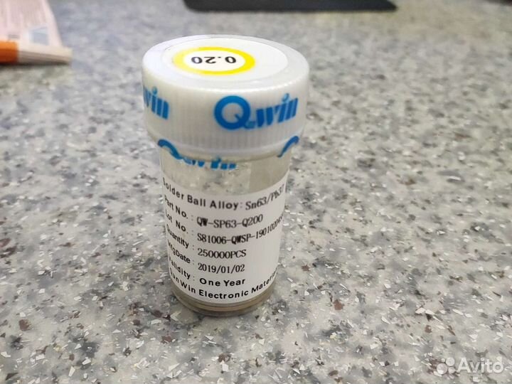 BGA шары 0.2мм/250k/sn63pb37