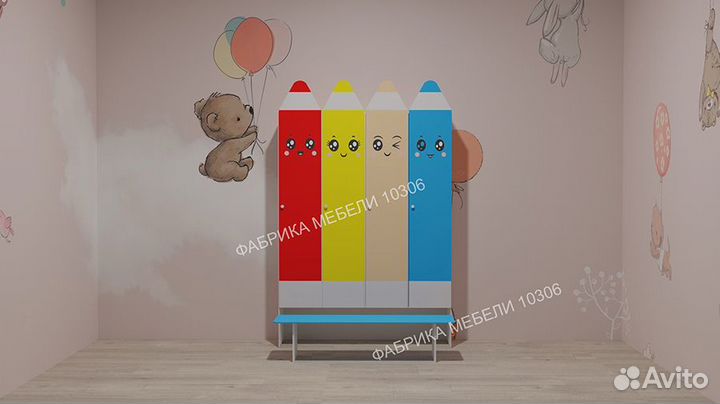 Шкафчики - карандаши в раздевалку, шкаф в садик