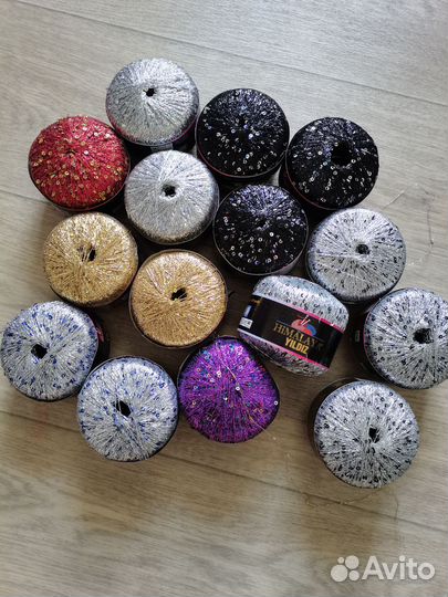 Пряжа пайетки на люрексе