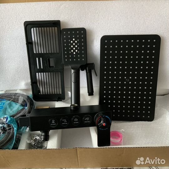 Душевая система с тропическим душем 4в1 термостат