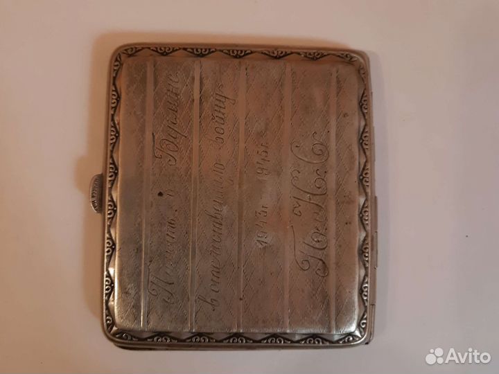 Портсигар серебряный. Трофейный. alpacca hoka