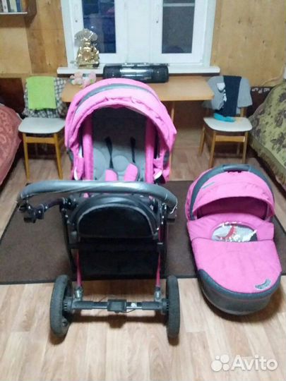 Детская коляска-трансформер 2в1 для девочек
