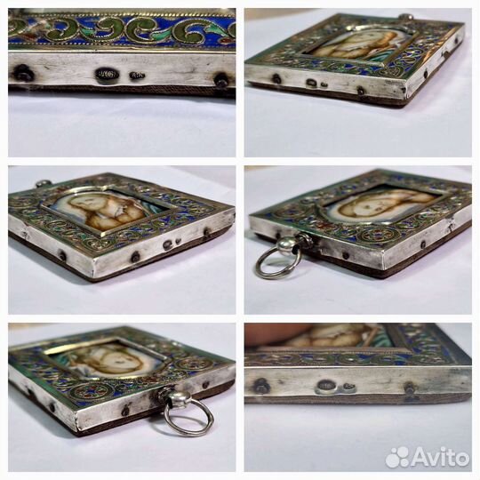 Икона Иоанн Предтеча. Серебро. Эмали