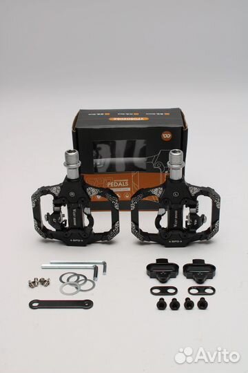 Контактные педали 2 в 1 стандарта SPD West Biking