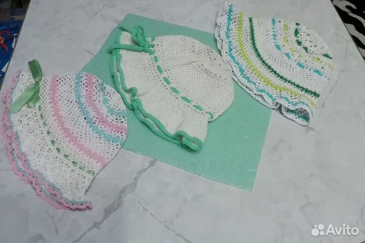 Панама женская летняя, вязаная размер 54-56