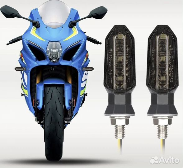 Поворотники для мотоцикла универсальные (Жёлтый) 3