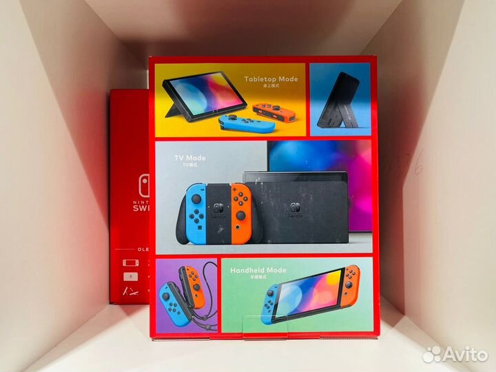 Прошитый Nintendo Switch Oled Neon +256Gb Новый