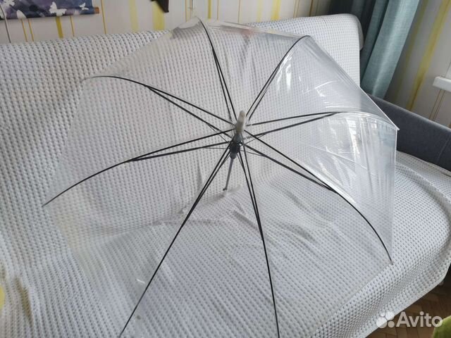 Прозрачный зонт небольшой (детский). Новый