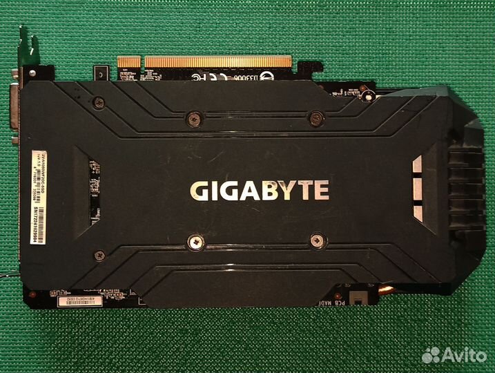 Видеокарта gigabyte GTX 1060 6gb (на запчасти)