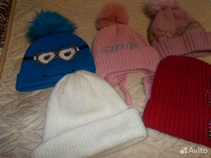Шапки для девочки вязанные зимние
