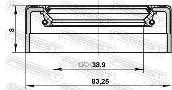 Сальник привода 42X83X8 95NEY-42830808C Febest