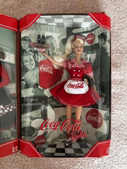 Barbie Coca Cola 1998 nrfb Барби официантка Кола