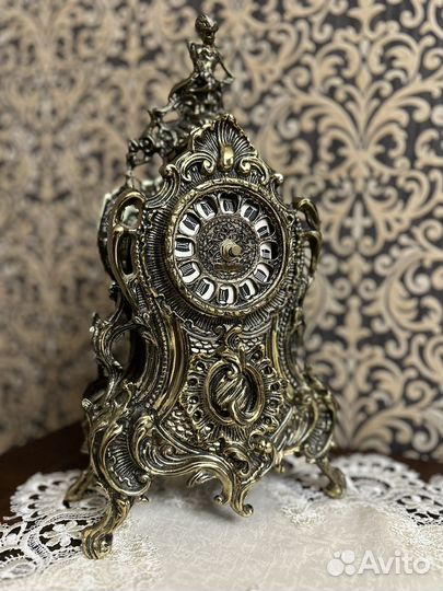 Часы каминные бронза