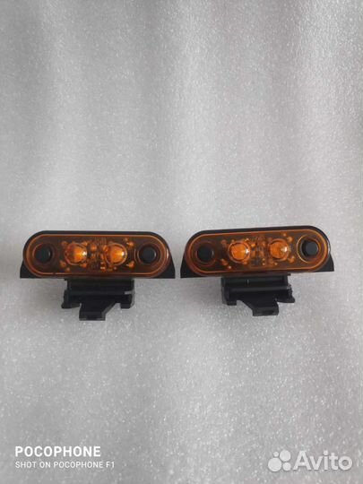 Фонарь габаритный желтый прямоугольный светодиодны