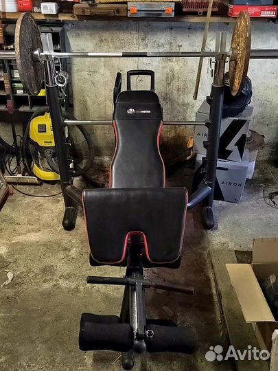 Скамья для жима neomotion +гриф12 кг+ блины 2*20Кг