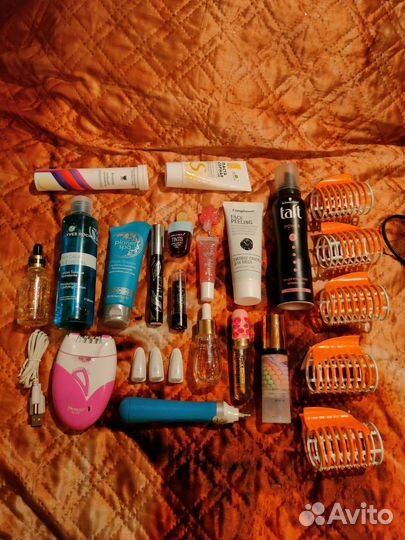 Набор косметики + эпилятор+бигуди+ машинка