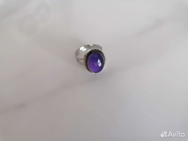 Кольцо Хамелион, индиго, аура