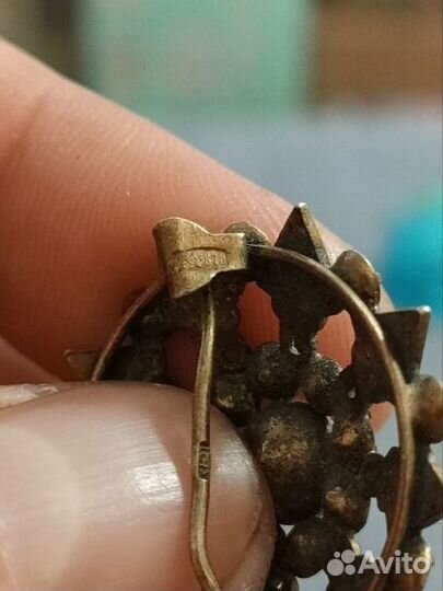 Брошь серебро 875 СССР