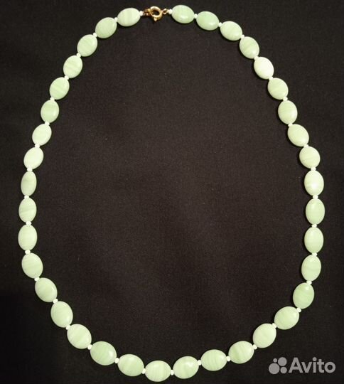 Бусы винтажные меланжевое стекло Чехословакия