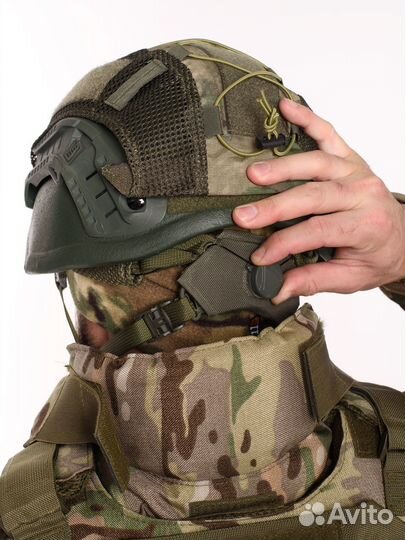 Баллистический шлем военный ушастый бр2 арамид