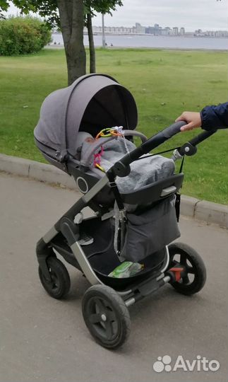 Коляска Stokke Trailz 3в1 автолюлька+база isofix