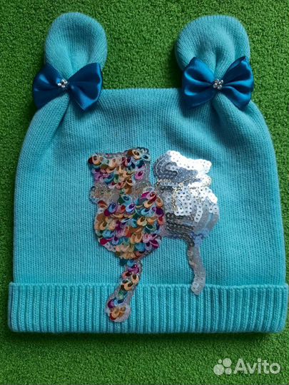 Шапка шлем для девочки демисезонный