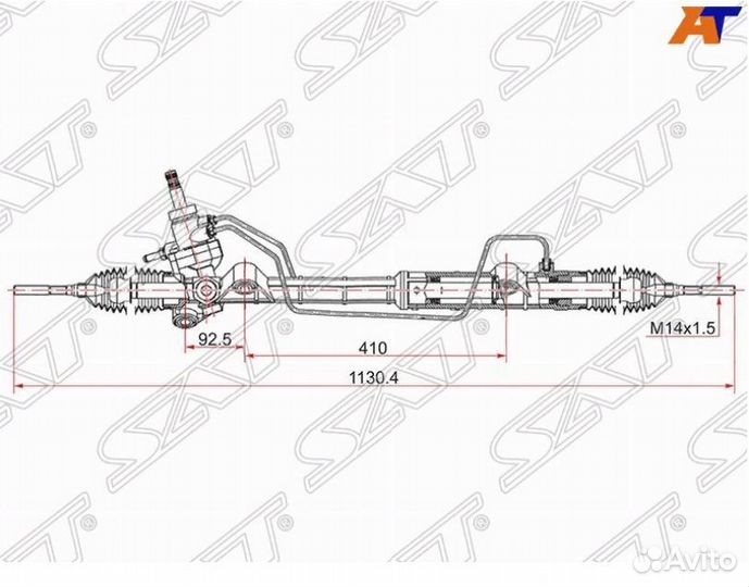 Рейка рулевая Toyota carina E 92- LHD