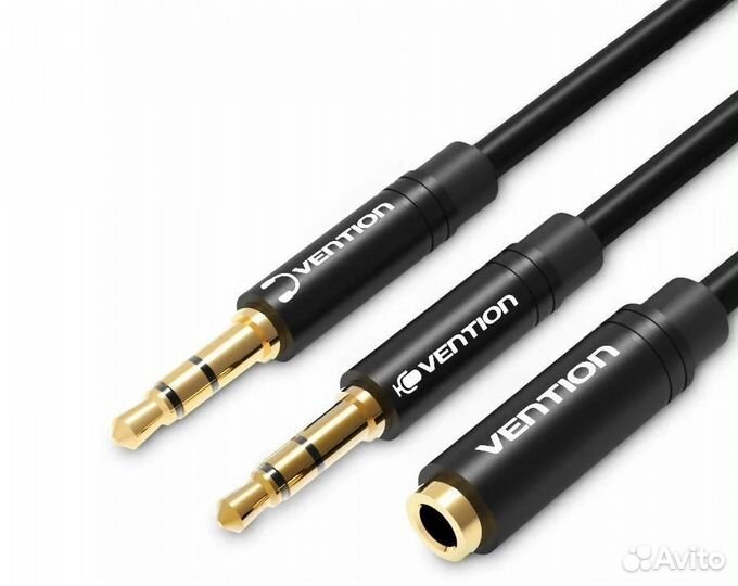 Разветвитель Vention Jack 3.5 mm F 4 pin 1м