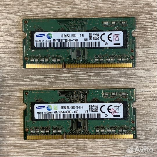Оперативная память для ноутбука Samsung DDR3 4 GB