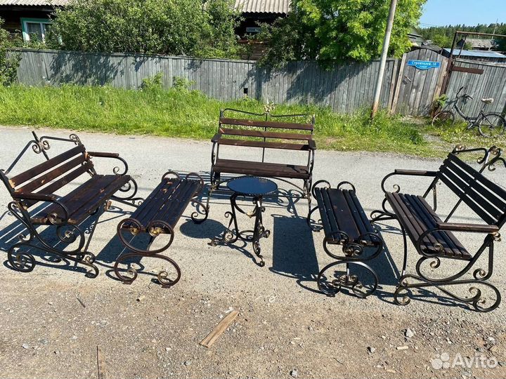 Скамейка холодная ковка