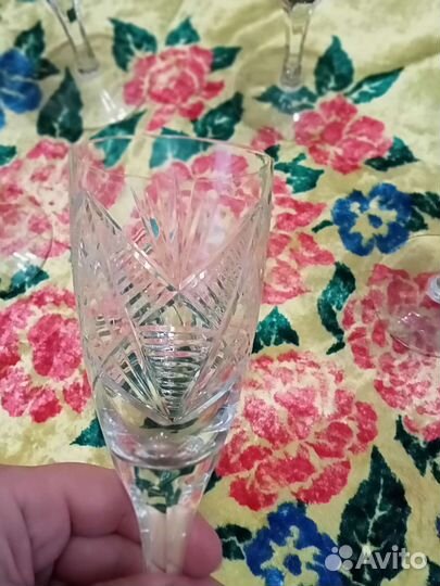 Хрустальные бокалы для шампанского СССР