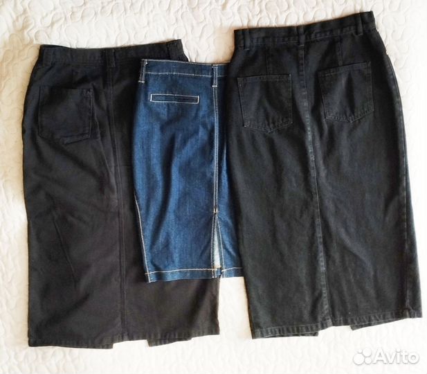 Юбки джинсовые 44 размер