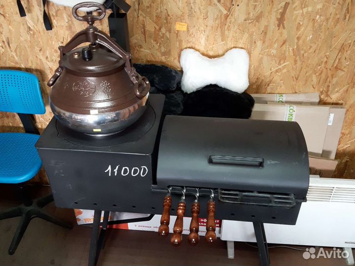 Гриль мангал с печкой и трубой
