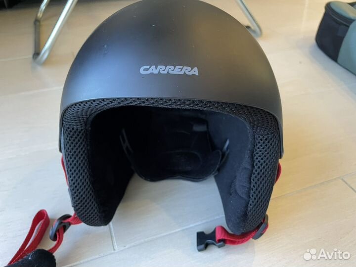 Комплект шлем и очки Carrera. Чёрные