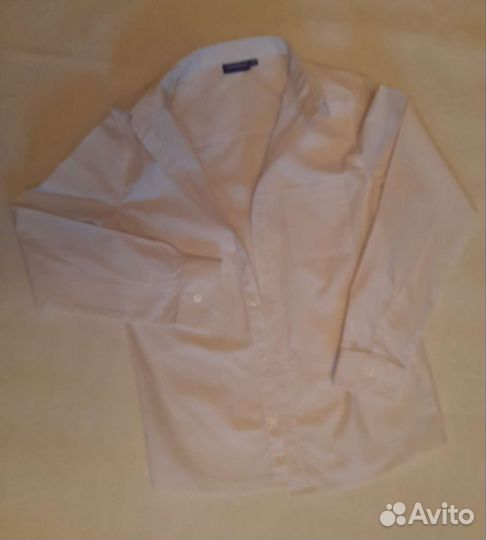 Рубашка белая для мальчика 146