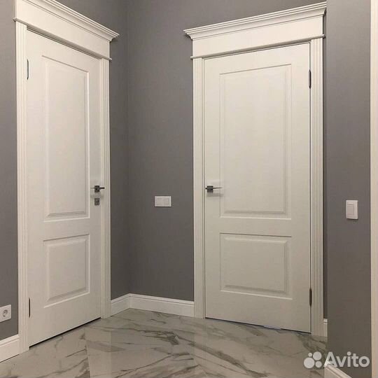 Двери межкомнатные белая эмаль