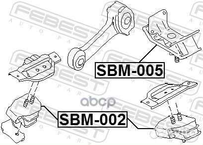 Подушка двигателя задняя AT (subaru impreza G11