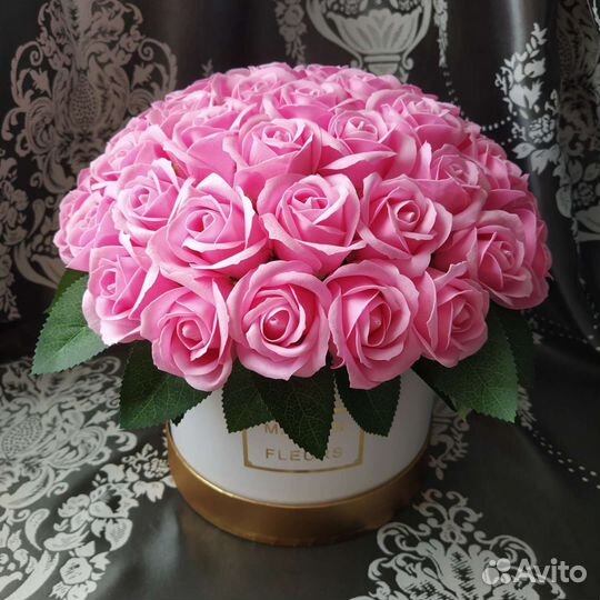 Букет из 51 мыльной розы Розовый