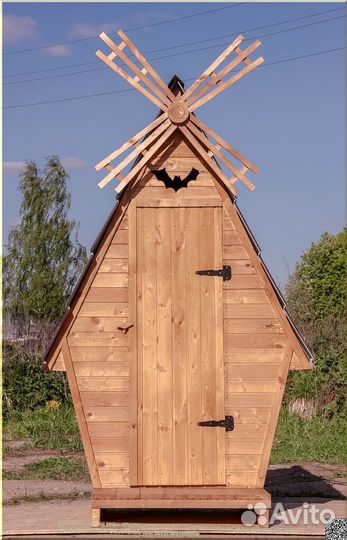 Уличный туалет деревянный TOP222