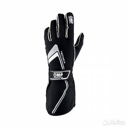 Gloves OMP tecnica Black XL FIA 8856-2018 (1 Unit)