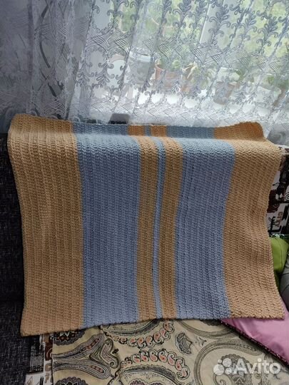 Плед детский вязаный ручная работа