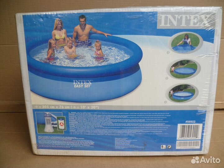 Бассейн Intex 305х76 в комплекте фильтр-насос