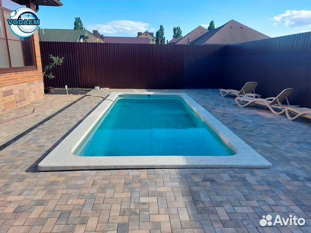 Полипропиленовый бассейн 7x3x1.5 с RGB подсветкой