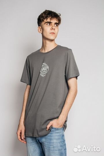 Футболка мужская - серый №Н-54216. Оптом