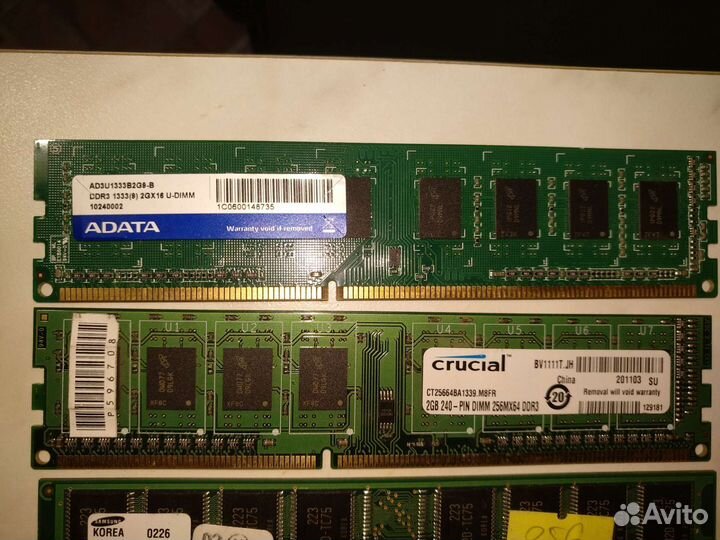Оперативная память Dimm Sdram ddr/ddr2/ddr3