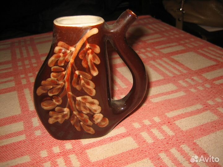 Глиняные кувшин, поильник СССР, набор Капучино