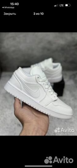 Кроссовки Nike Air jordan 1 Low Triple White