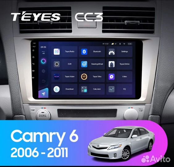 Шгу Teyes CC3 3Gb+32Gb для Toyota Camry(2006-11г.)